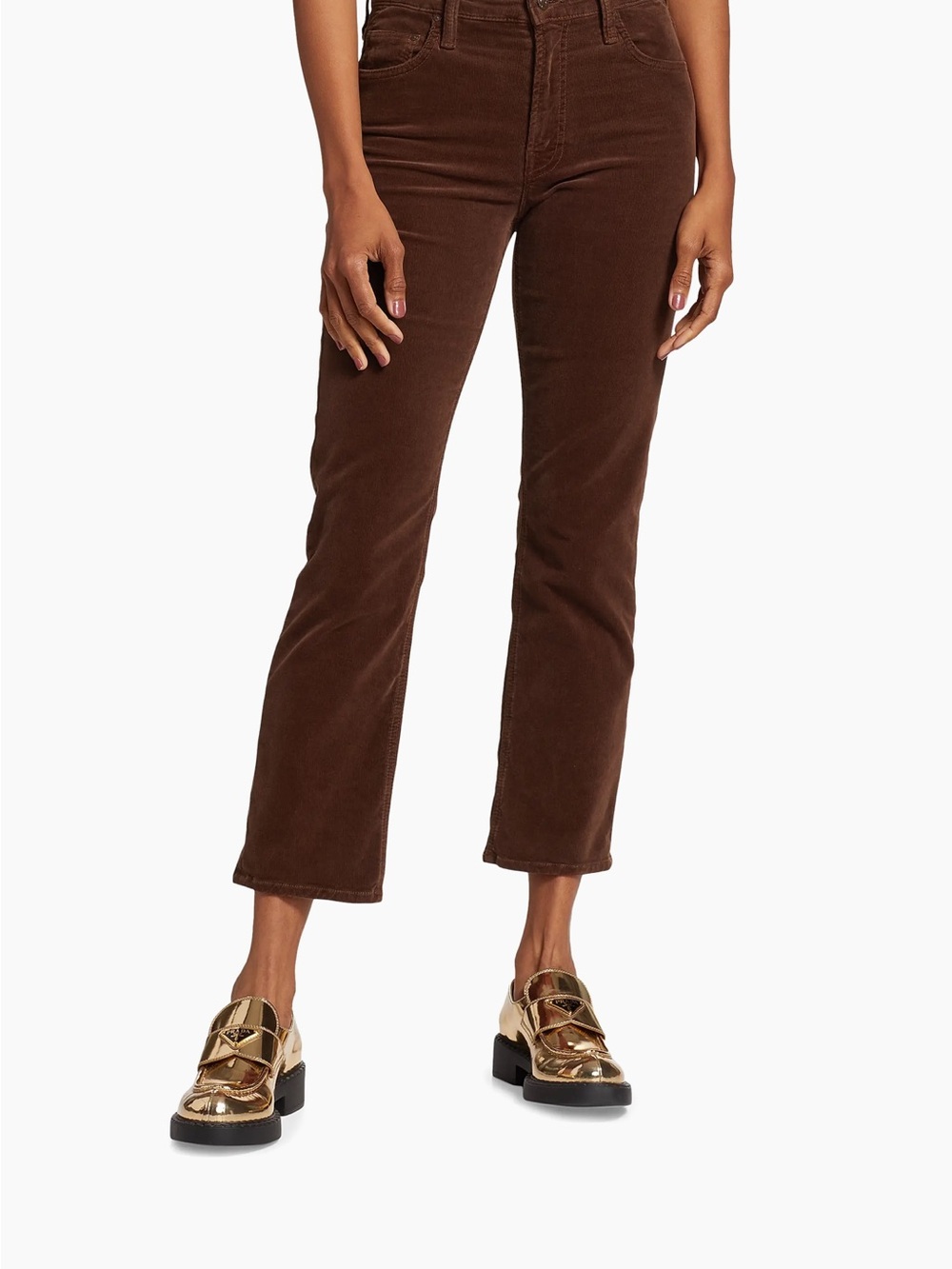 MOTHER Mid Rise Rider Ankle Cords
